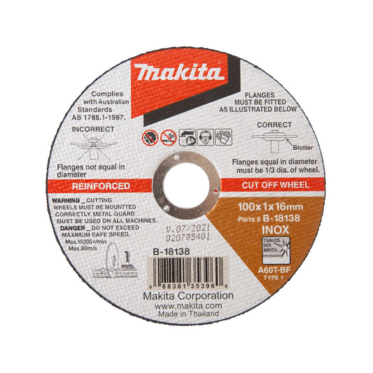 Inox Cut Disc 100mm x 16mm